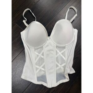 Cabernet White Corset Bustier Top – Size 34C